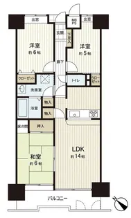 トーカンマンション山根町センターウィング【7階】の間取り