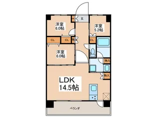 ルモンドームシティ【13階】の間取り