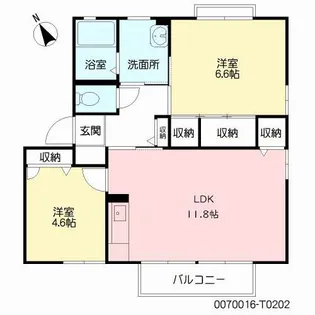 ファースト・ディアス T棟【2階】の間取り