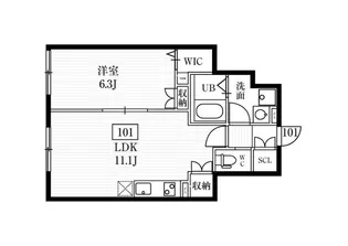 ミハス目白【1階】の間取り