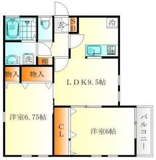 ウィングコート【1階】の間取り