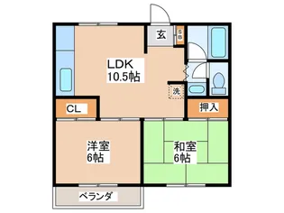M2ハイツ【1階】の間取り