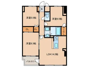 S-RESIDENCE伊都Attirant【11階】の間取り