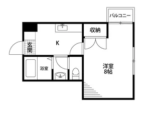 ハイブリッジ神道寺【1階】の間取り