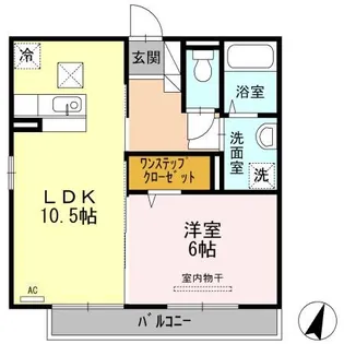ボヌール東谷山【1階】の間取り
