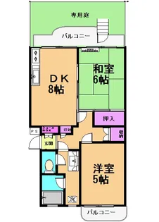 レジデンス八雲台【1階】の間取り