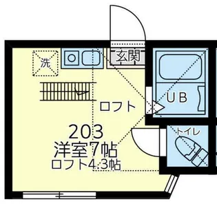 ユナイト山手ティレニア【2階】の間取り