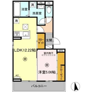 セジュールちさとV【1階】の間取り