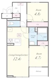 CHEVAL南葛西【1階】の間取り