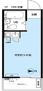 サンパレス神爪【1階】の間取り