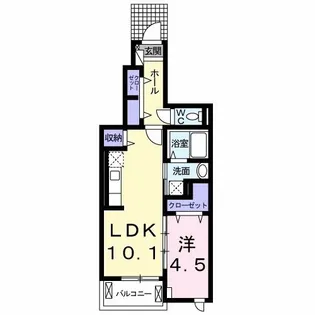リリージュエル【1階】の間取り
