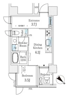 コスモグラシア大塚【6階】の間取り