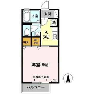 ハイツせみじまII【1階】の間取り