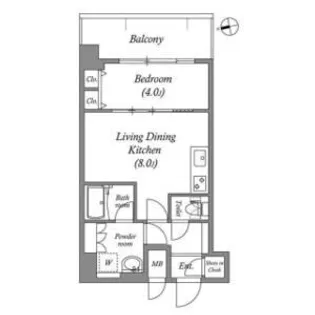 スプランディッドVII【8階】の間取り