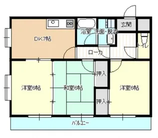 ハイコンスI【4階】の間取り