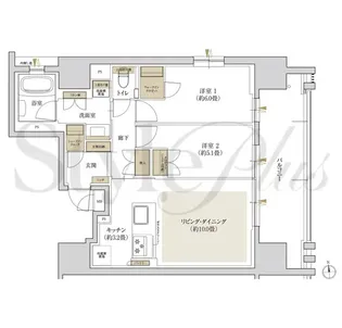 ローレルアイ葵レジデンス【5階】の間取り