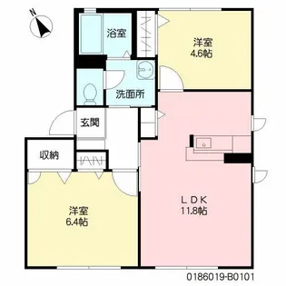 アークガーデン B棟【1階】の間取り