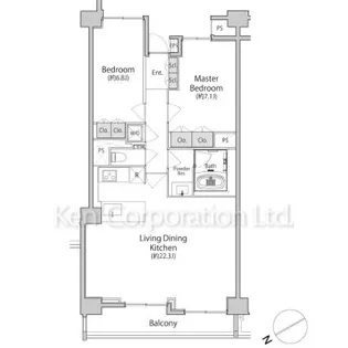 西麻布BLESS【7階】の間取り
