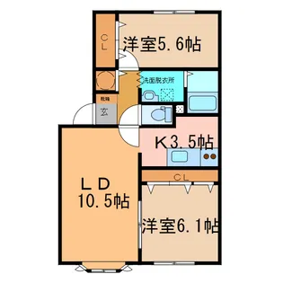 ヴィラ円山1【2階】の間取り