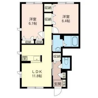 ファソル【1階】の間取り