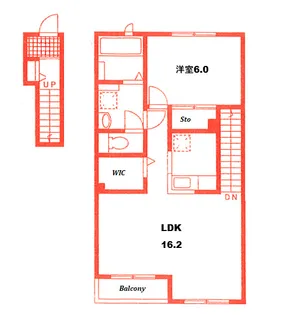 エバーグリーン【2階】の間取り