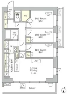 プラウド代々木初台【2階】の間取り