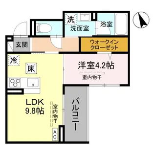 TORISIAS 東城南 B B【1階】の間取り