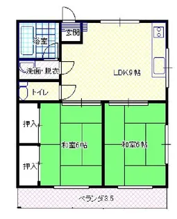 山本アパート【2階】の間取り