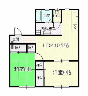エスポワールI【2階】の間取り