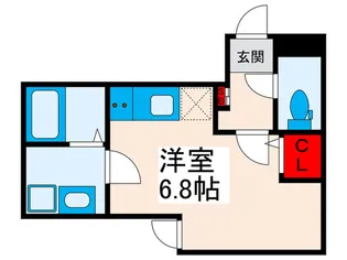 シャテロ三河島【4階】の間取り