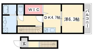 クレドール加古川【1階】の間取り