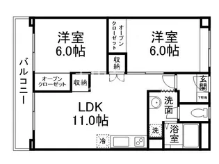 ベルヴィタウン京都伏見【7階】の間取り