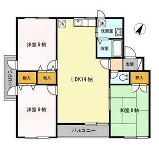 シャトゥソレイユ【2階】の間取り
