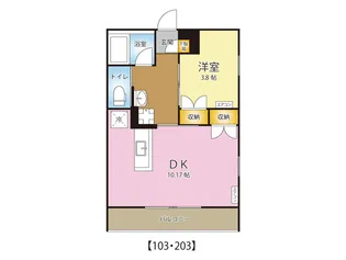 コンフォート堀米【2階】の間取り