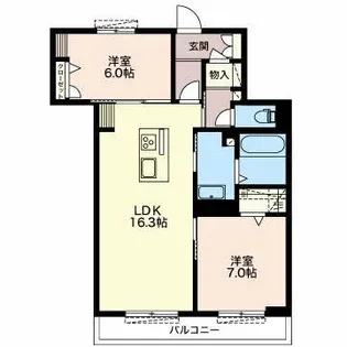 コンフォート平川【3階】の間取り