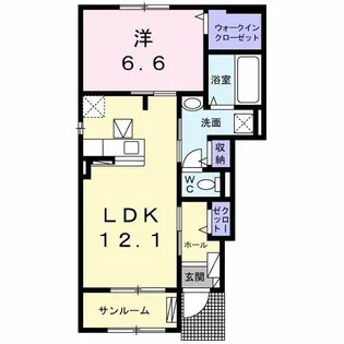 ミラ フォレスト1【1階】の間取り