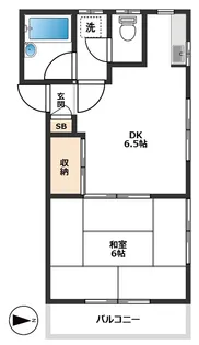 メゾン岩田【1階】の間取り