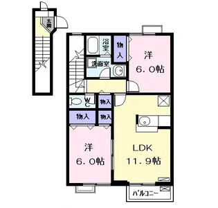 グリーンパークM【2階】の間取り
