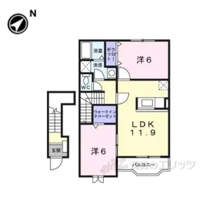 クラールB【2階】の間取り