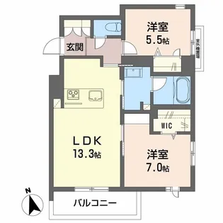 Erable【2階】の間取り