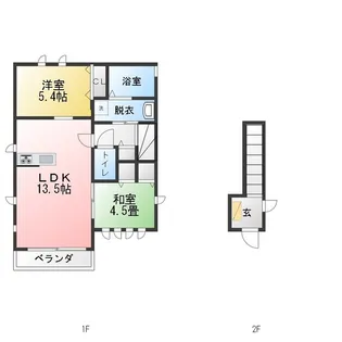 コラィユ・ドゥ・T WEST【2階】の間取り