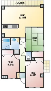 ワコーレ鴻巣II【3階】の間取り