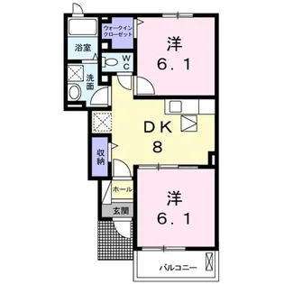 ブラン ミュール 七夕II【1階】の間取り