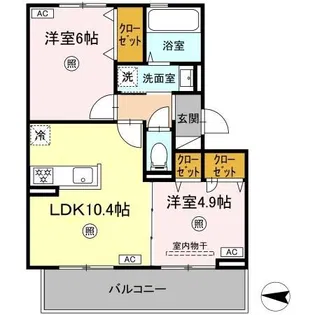 ハイムセラ八王寺【2階】の間取り
