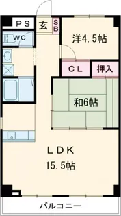 サンハイツ大和第2【7階】の間取り