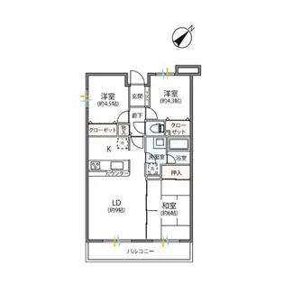 ピースフルタウン栗木台イーストテラス【3階】の間取り