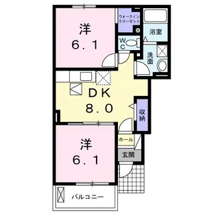 アートハウス25 B【1階】の間取り