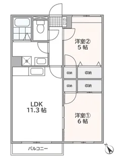 サニーサイド【2階】の間取り