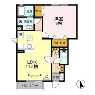 フォレステージ A【1階】の間取り