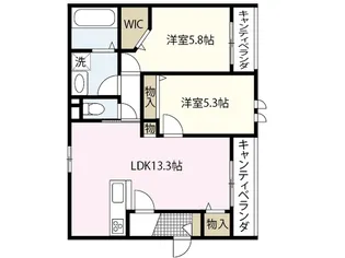 へーベルメゾン宮の町【1階】の間取り
